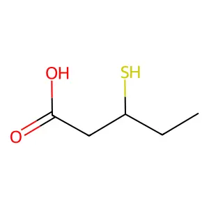 3-Mercapto-valeric acid structure