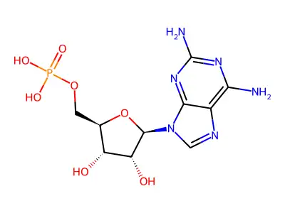 5'-Adenylic acid, 2-amino- structure