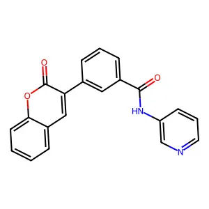 3-(2-oxo-2H-chromen-3-yl)-N-(pyridin-3-yl)benzamide structure