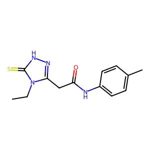 2-(4-Ethyl-5-mercapto-4H-[1,2,4]triazol-3-yl)-N-p-tolyl-acetamide structure