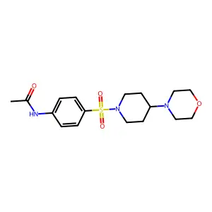 N-[4-(4-morpholin-4-ylpiperidin-1-yl)sulfonylphenyl]acetamide structure