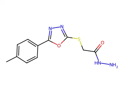 (5-p-Tolyl-[1,3,4]oxadiazol-2-ylsulfanyl)-acetic acid hydrazide structure