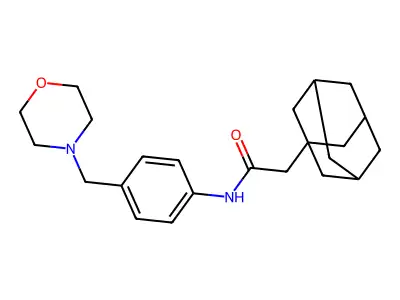 2-(1-adamantyl)-N-[4-(morpholin-4-ylmethyl)phenyl]acetamide structure