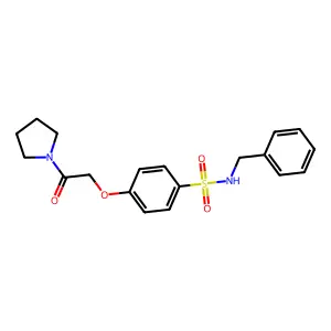 N-benzyl-4-[2-oxo-2-(pyrrolidin-1-yl)ethoxy]benzenesulfonamide structure