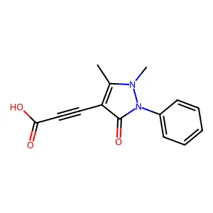 2-Propynoic acid, 3-(2,3-dihydro-1,5-dimethyl-3-oxo-2-phenyl-1H-pyrazol-4-yl)- structure