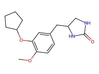 5-((3-(Cyclopentyloxy)-4-methoxyphenyl)methyl)-4,5-dihydro-1H-imidazol-2-ol structure