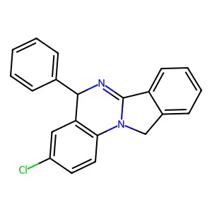 3-Chloro-5-phenyl-5,11-dihydroisoindolo[2,1-a]quinazoline structure