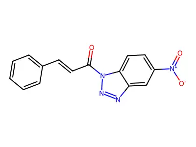 1-(5-Nitrobenzotriazol-1-yl)-3-phenylprop-2-en-1-one structure