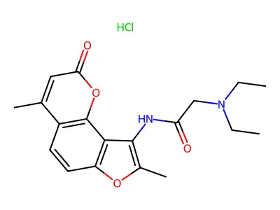 4,5'-Dimethyl-4'-diethylaminoacetamidoangelicin hydrochloride structure