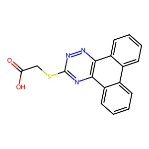 2-(1,2,4-Triazatriphenylen-3-ylsulfanyl)acetic acid structure