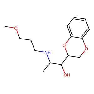 1,4-Benzodioxin-2-methanol, 2,3-dihydro-alpha-(1-((3-methoxypropyl)amino)ethyl)- structure