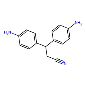 Aniline, 4,4'-(2-cyanoethylidene)di- structure
