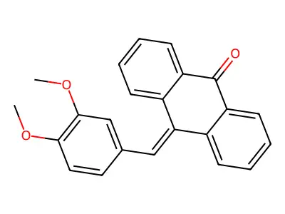 10-(3,4-Dimethoxybenzylidene)-9-anthrone structure