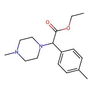 1-Piperazineacetic acid, 4-methyl-alpha-p-tolyl-, ethyl ester structure