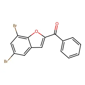 (5,7-Dibromo-1-benzofuran-2-yl)(phenyl)methanone structure