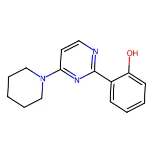 4-Piperidino-2-(2-hydroxyphenyl)pyrimidine structure