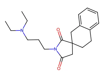 Spiro(naphthalene-2(1H),3'-pyrrolidine)-2',5'-dione, 3,4-dihydro-1'-(3-(diethylamino)propyl)-, hydrochloride structure