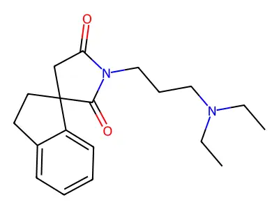 1'-(3-(Diethylamino)propyl)spiro(indan-1,3'-pyrrolidine)-2',5'-dione hydrochloride structure