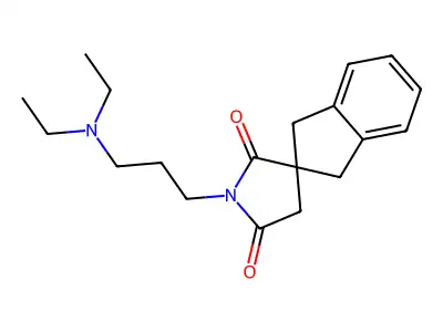 Spiro(indan-2,3'-pyrrolidine)-2',5'-dione, 1'-(3-(diethylamino)propyl)- structure