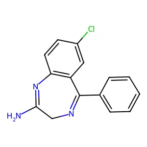 N-Desmethyl-N(4)-desoxychlordiazepoxide structure