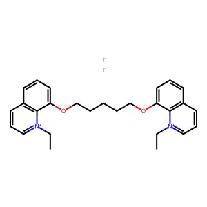 Quinolinium, 8,8'-pentamethylenedioxybis(1-ethyl-, diiodide structure