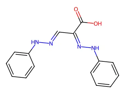 2,3-Bis(phenylhydrazinylidene)propanoic acid structure