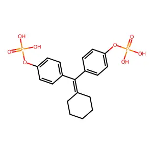 (Cyclohexylidenemethanediyl)dibenzene-4,1-diyl bis[dihydrogen (phosphate)] structure