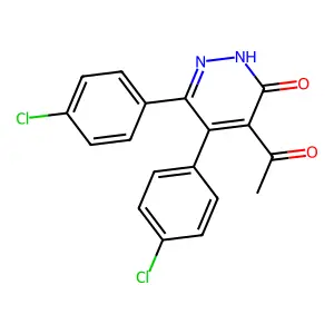 5-Acetyl-3,4-bis(4-chlorophenyl)-6(1H)-pyridazinone structure