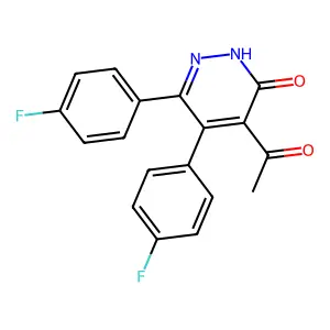 5-acetyl-3,4-bis(4-fluorophenyl)-1H-pyridazin-6-one structure