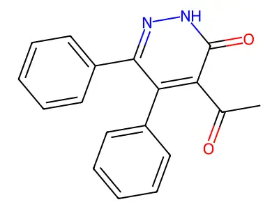 4-acetyl-5,6-diphenylpyridazin-3(2h)-one structure