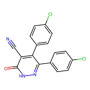 4-Pyridazinecarbonitrile, 5,6-bis(4-chlorophenyl)-2,3-dihydro-3-oxo- structure
