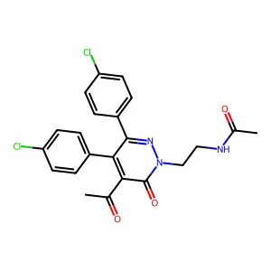 N-{2-[5-Acetyl-3,4-bis(4-chlorophenyl)-6-oxopyridazin-1(6H)-yl]ethyl}acetamide structure