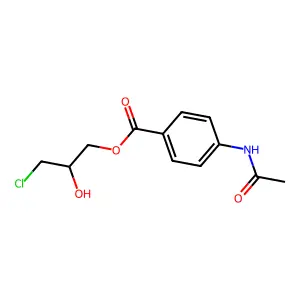 alpha-Chlorohydrin mono-4-acetamidobenzoate structure