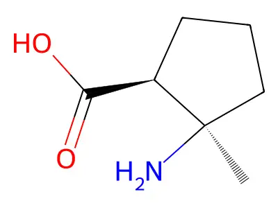 (1R,2S)-2-amino-2-methylcyclopentane-1-carboxylic acid structure