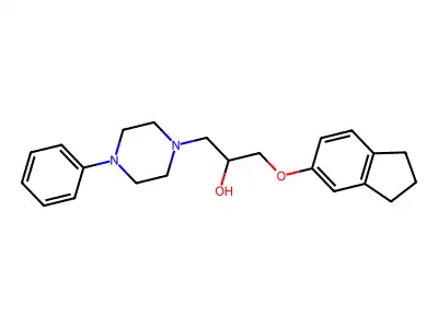 1-(2,3-dihydro-1H-inden-5-yloxy)-3-(4-phenylpiperazin-1-yl)propan-2-ol structure