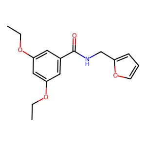 3,5-Diethoxy-N-furan-2-ylmethyl-benzamide structure