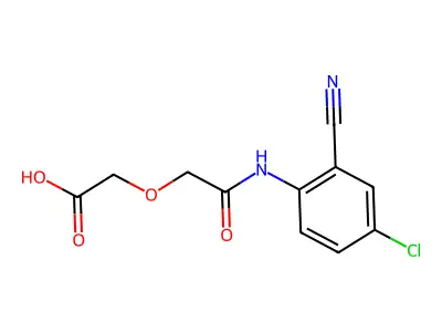 [2-(4-Chloro-2-cyanoanilino)-2-oxoethoxy]acetic acid structure