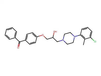 1-(4-Benzoylphenoxy)-3-[4-(3-chloro-2-methylphenyl)piperazin-1-yl]propan-2-ol structure