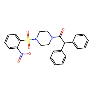 1-[4-(2-Nitrophenyl)sulfonylpiperazin-1-yl]-2,2-diphenylethanone structure