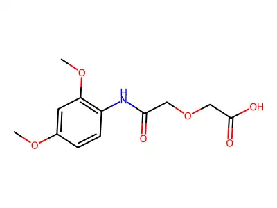 {2-[(2,4-Dimethoxyphenyl)amino]-2-oxoethoxy}acetic acid structure