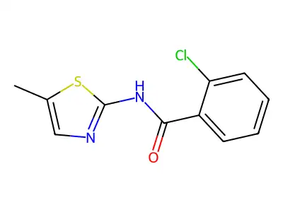 2-chloro-N-(5-methyl-1,3-thiazol-2-yl)benzamide structure