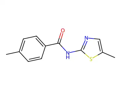 4-methyl-N-(5-methyl-1,3-thiazol-2-yl)benzamide structure