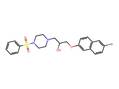 1-[(6-Bromonaphthalen-2-yl)oxy]-3-[4-(phenylsulfonyl)piperazin-1-yl]propan-2-ol structure