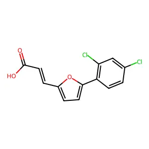 3-[5-(2,4-dichlorophenyl)-2-furyl]prop-2-enoic Acid structure