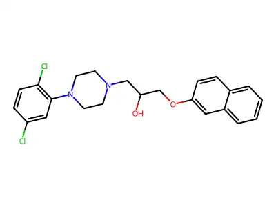 1-[4-(2,5-Dichlorophenyl)piperazin-1-yl]-3-(naphthalen-2-yloxy)propan-2-ol structure
