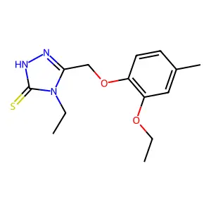 5-(2-Ethoxy-4-methyl-phenoxymethyl)-4-ethyl-4H-[1,2,4]triazole-3-thiol structure