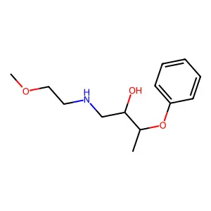2-Butanol, 1-(2-methoxyethyl)amino-3-phenoxy- structure