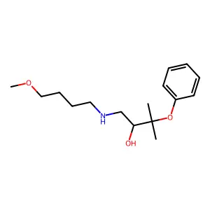 2-Butanol, 1-(4-methoxybutyl)amino-3-methyl-3-phenoxy- structure