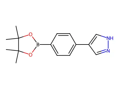 4-(4-(4,4,5,5-tetramethyl-1,3,2-dioxaborolan-2-yl)phenyl)-1H-pyrazole structure