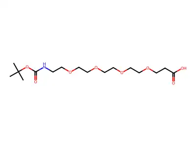 1-(((Tert-butoxy)carbonyl)amino)-3,6,9,12-tetraoxapentadecan-15-oic acid structure